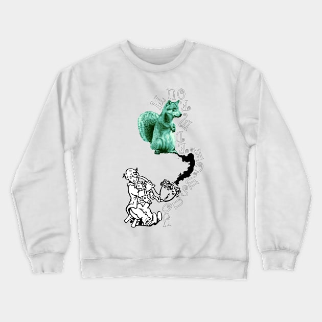 MAGIC PIPE - Man Created Wolf Squirrel Smoke Crewneck Sweatshirt by kenirich16